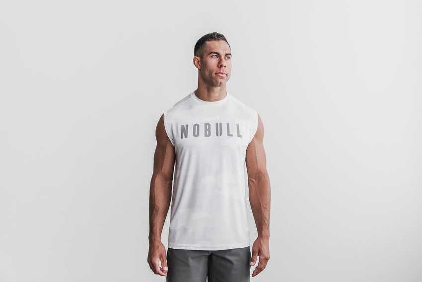 Nobull Sleeveless Tee (Camo) Tanks & Tees White Camo | 1675-NDSGO