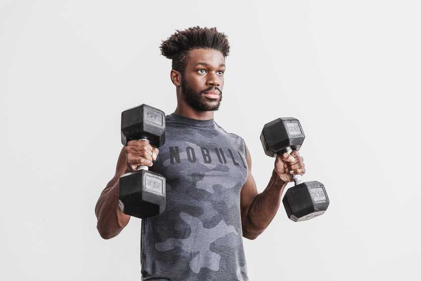 Nobull Sleeveless Tee (Camo) Tanks & Tees Charcoal Camo | 7045-RJHZL