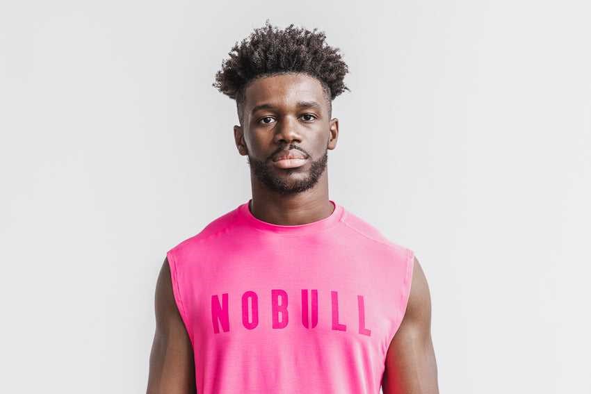 Nobull Sleeveless Tee (Neon) Tanks & Tees Neon Pink | 3916-UTEPJ