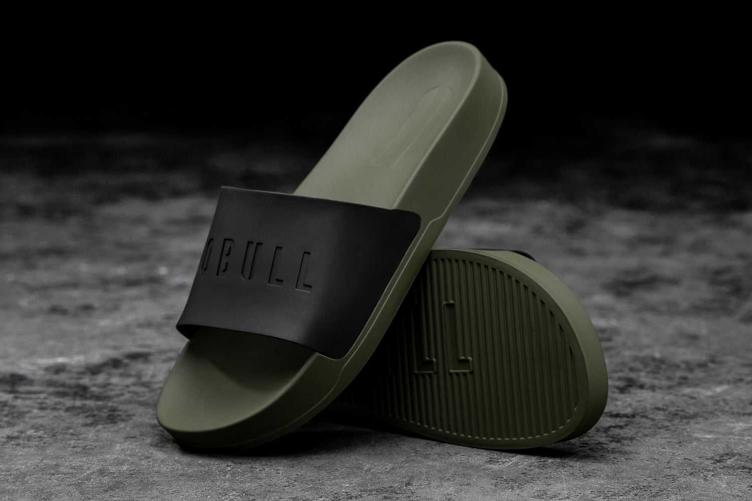 Nobull Slide Slides Black Ivy | 5609-JZDSF