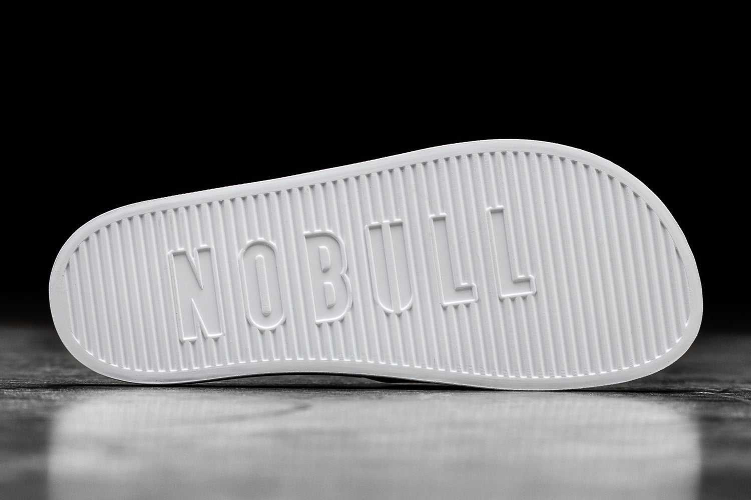 Nobull Slide Slides Black White | 6194-UDPNK