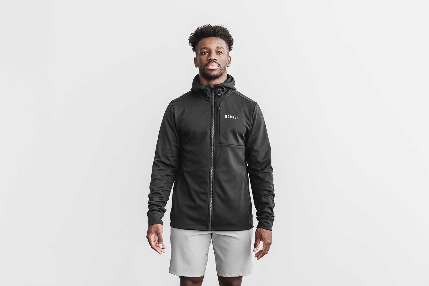 Nobull Softshell Jacket Outerwear Black | 6931-FWIUJ