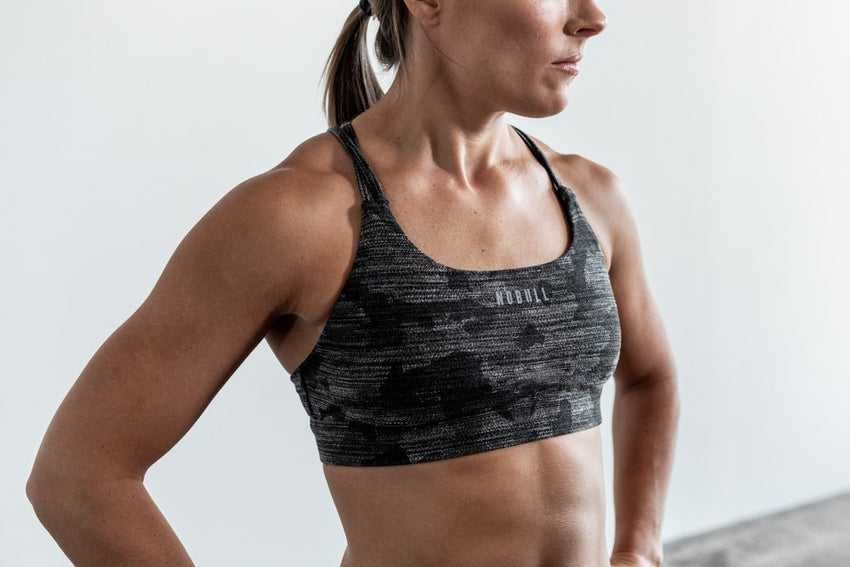 Nobull Sports Bra (Melange) Sports Bras Dark Camo | 4856-KIVAM