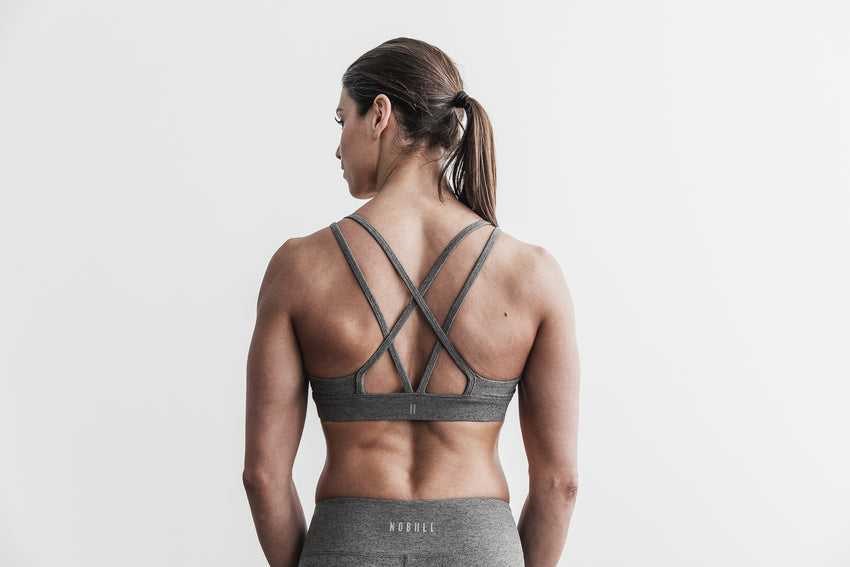 Nobull Sports Bra (Plush Heather) Sports Bras Grey Heather | 1806-SCNJV