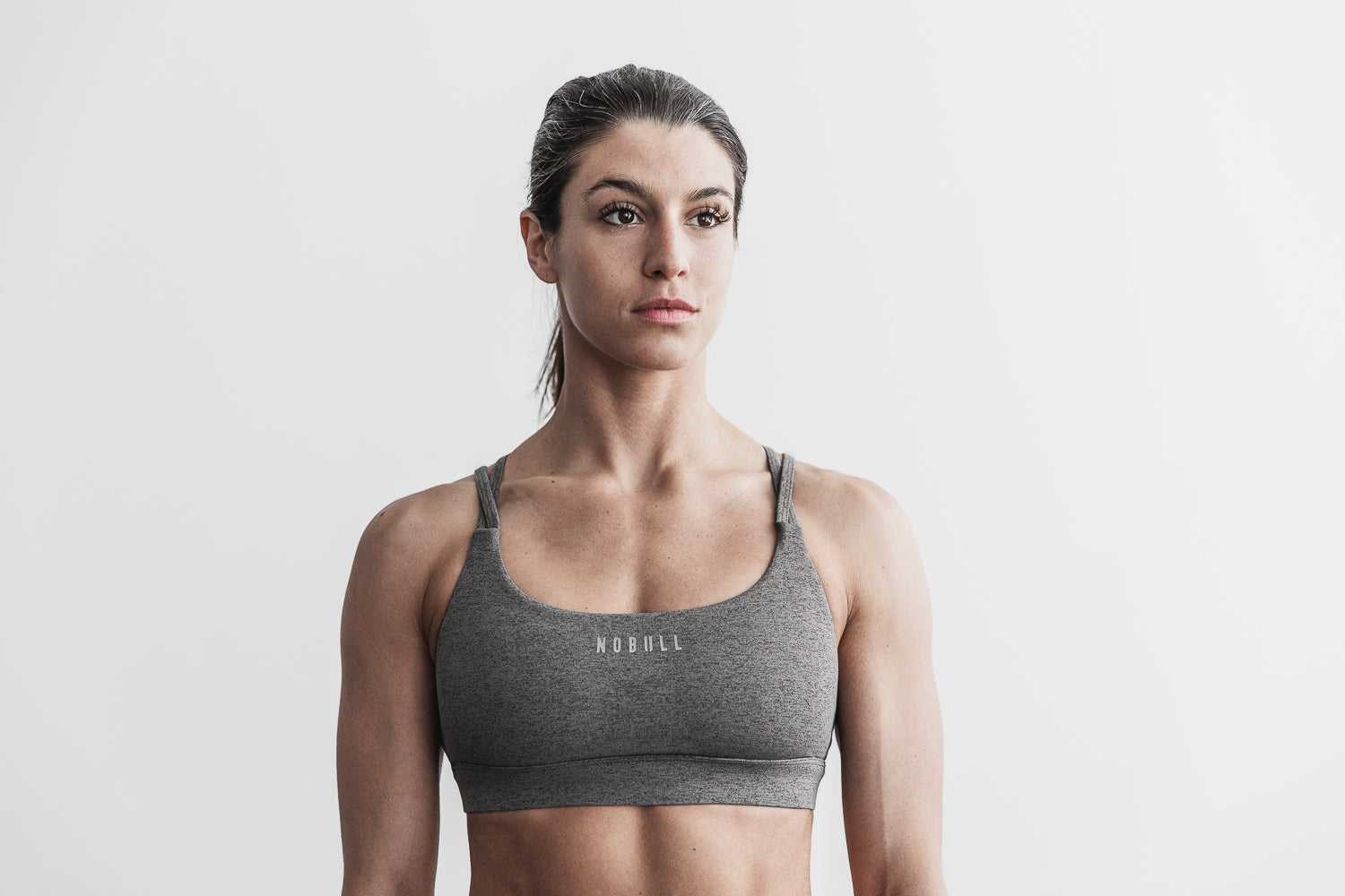 Nobull Sports Bra (Plush Heather) Sports Bras Grey Heather | 1806-SCNJV