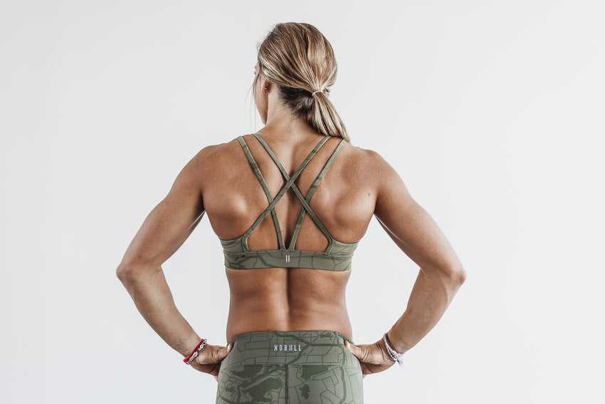 Nobull Sports Bra Sports Bras Army Green Madison | 0615-XLUBQ