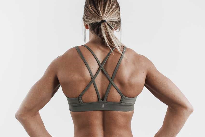 Nobull Sports Bra Sports Bras Army Green | 3974-KDXOG