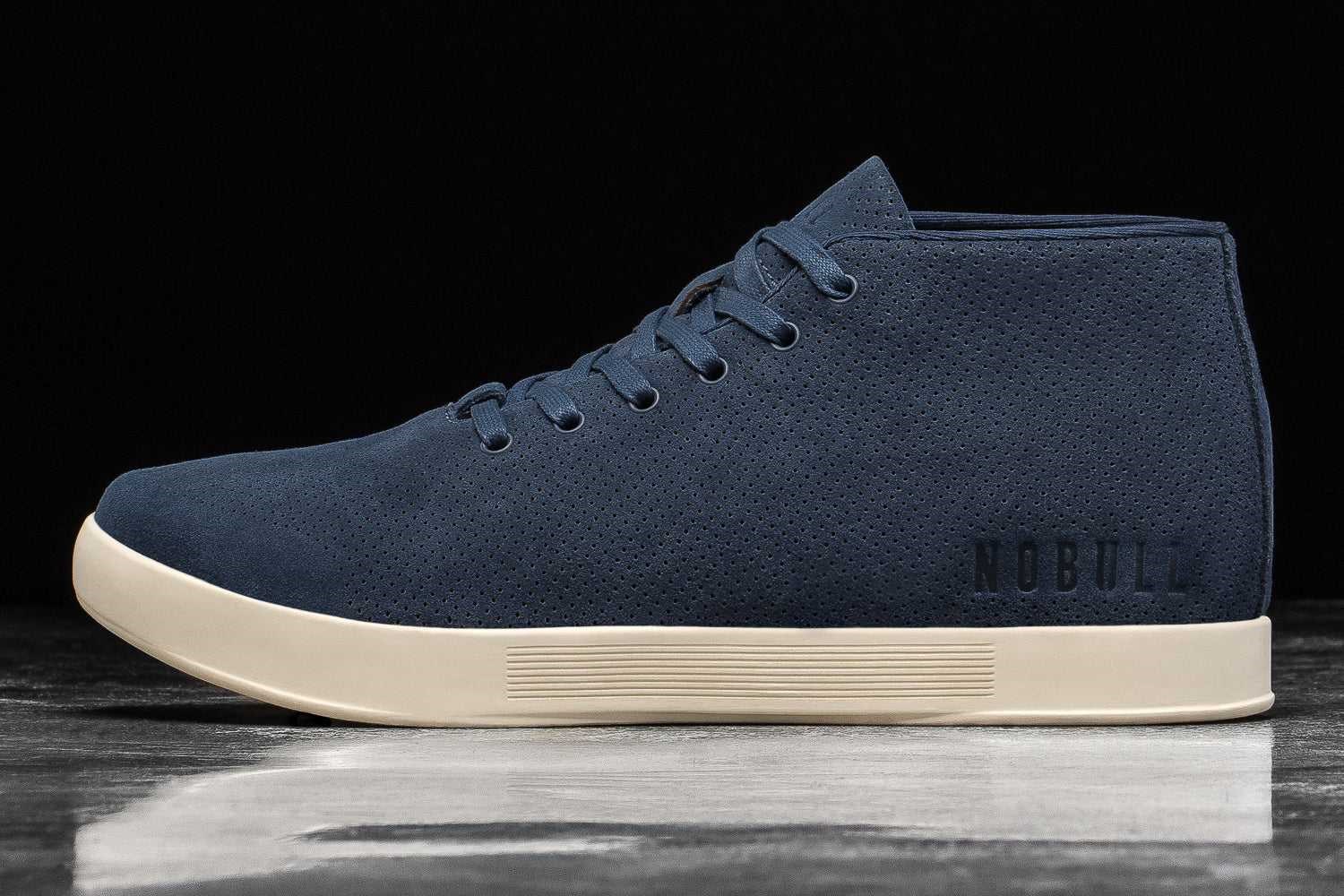 Nobull Suede Mid Trainer Suede Navy Ivory | 9816-MHQBX