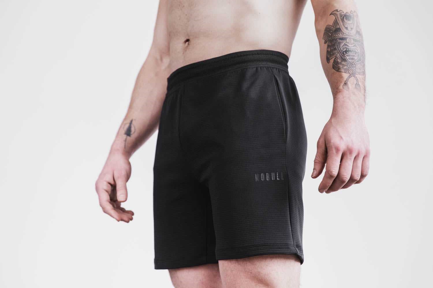 Nobull Textured Knit Short 7 inches Bottoms Black | 3879-RGKIZ