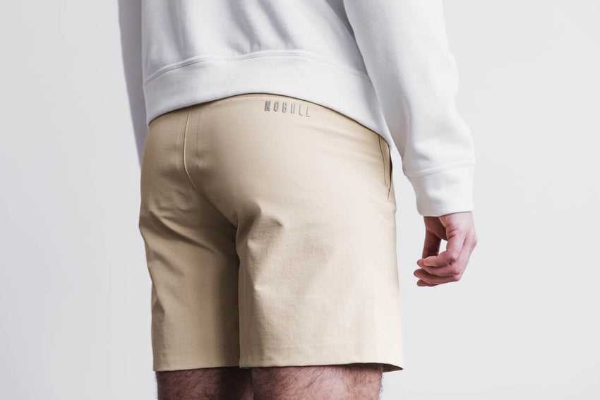 Nobull Tour Short 7 inches Bottoms Beige | 5294-NBTSH