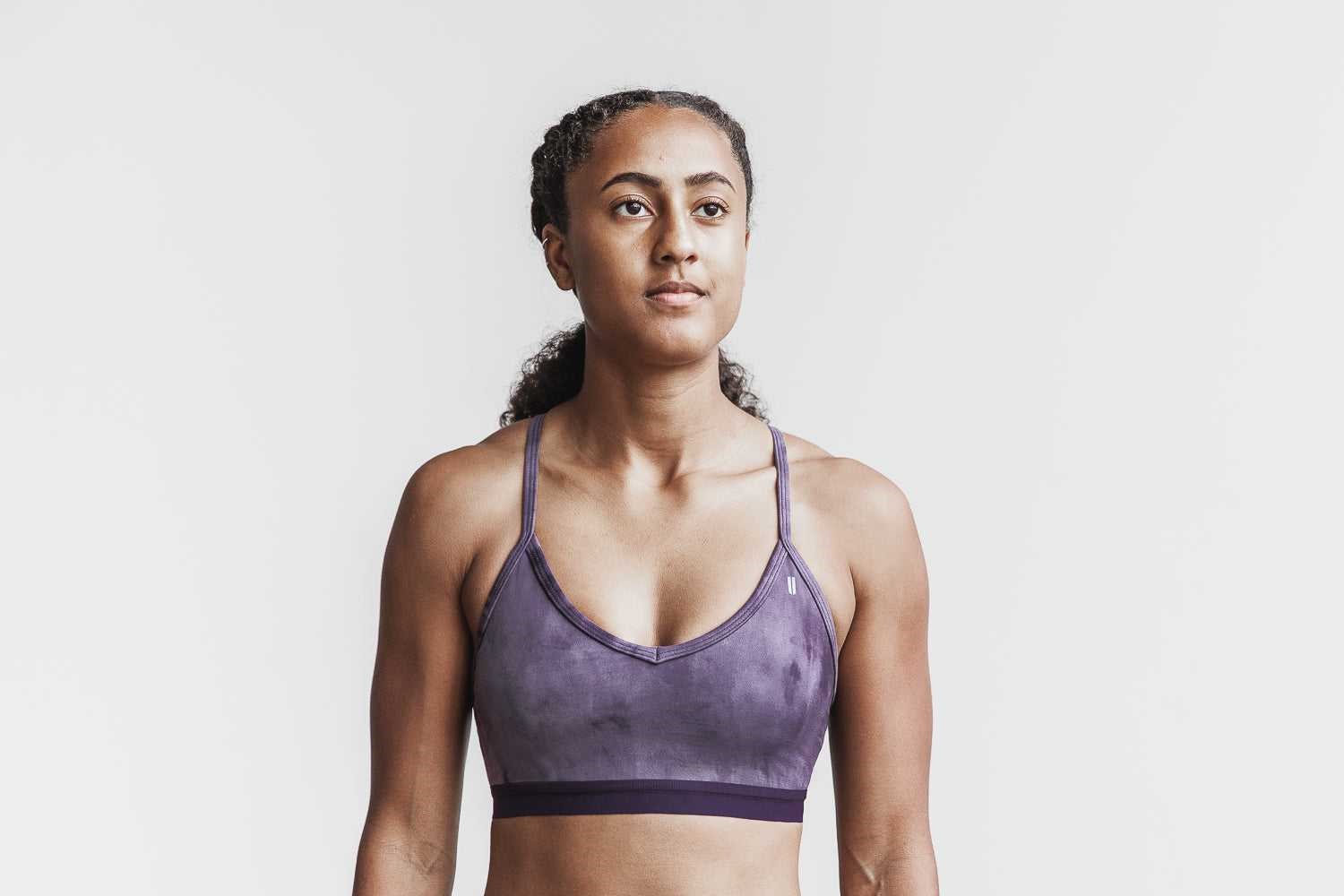 Nobull V-Neck Sports Bra (Tie-Dye) Sports Bras Nightshade / Plum Tie-Dye | 2403-WSCVA