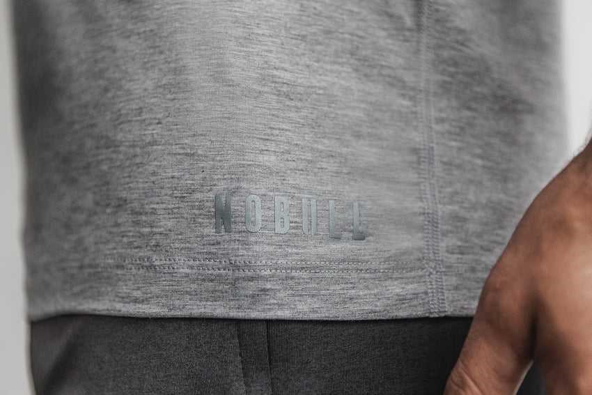 Nobull V-Neck Tee Tanks & Tees Heather Grey | 5694-FQPHZ