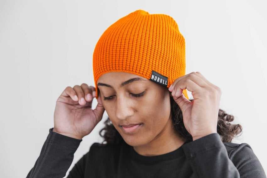 Nobull Waffle Beanie (Neon) Hats & Hair Accessories Waffle Beanie | 3618-ROTAF