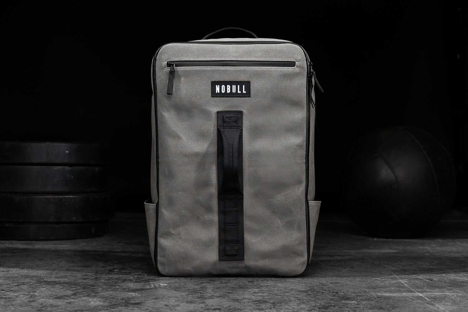 Nobull Waxed Canvas Backpack Bags Grey | 1932-QAGDO