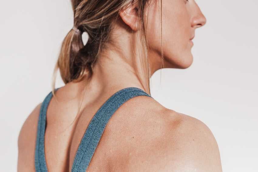 Nobull Wide Band Sports Bra (Plush Heather) Sports Bras Teal Heather | 2698-HWALO