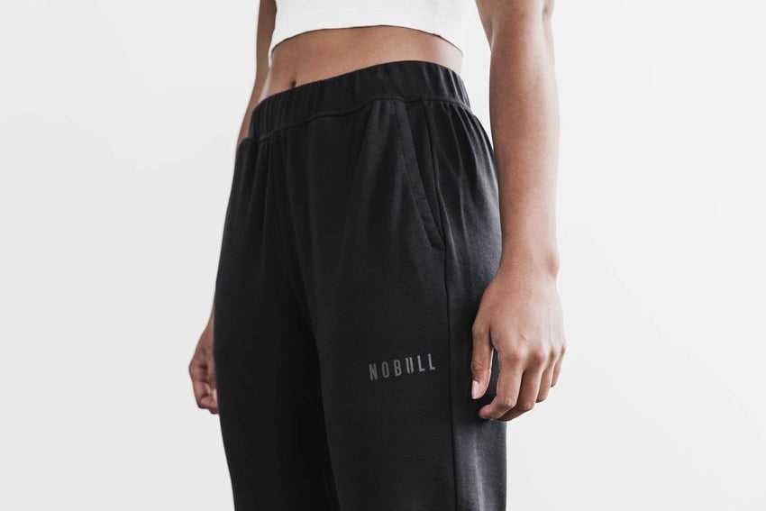 Nobull Women'S Blended Merino Wool Jogger Bottoms Black | 8920-GYZWF