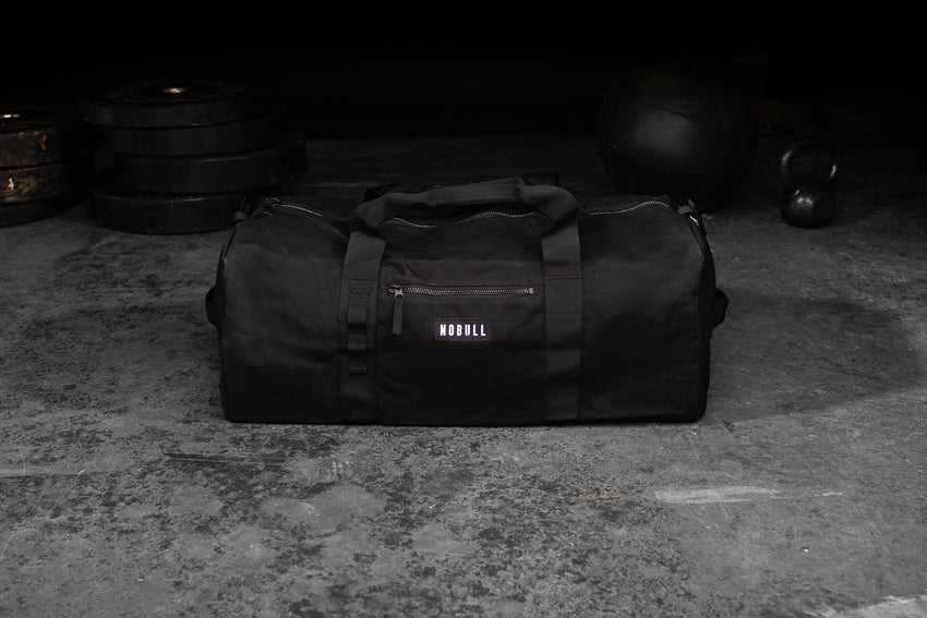 Nobull Xl Waxed Canvas Traditional Duffle Bags Black | 0514-OPNTF