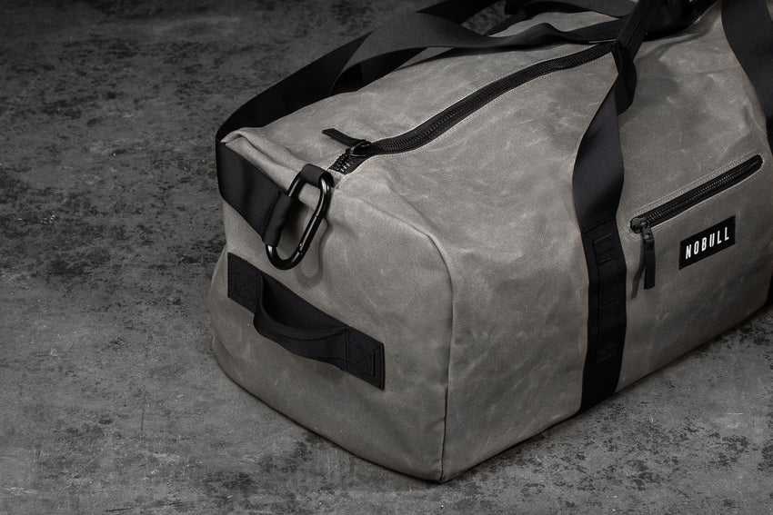 Nobull Xl Waxed Canvas Traditional Duffle Bags Grey | 2154-BILHE