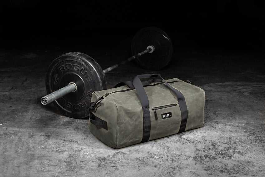 Nobull Xl Waxed Canvas Traditional Duffle Bags Army | 3068-ZKDNP