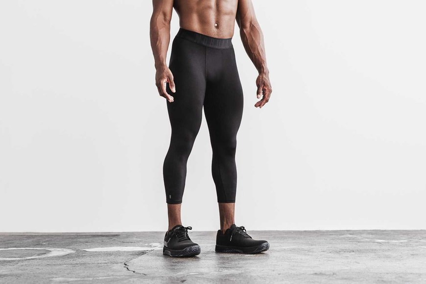 Nobull 3/4 Compression Tight Bottoms Black | 8017-NLHWB