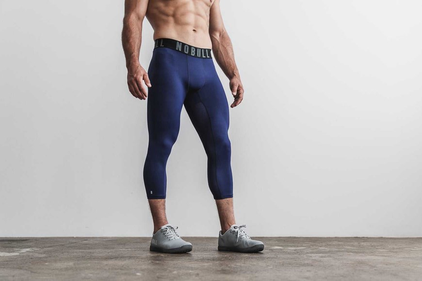 Nobull 3/4 Compression Tight Bottoms Deep Navy | 4618-MVPUQ