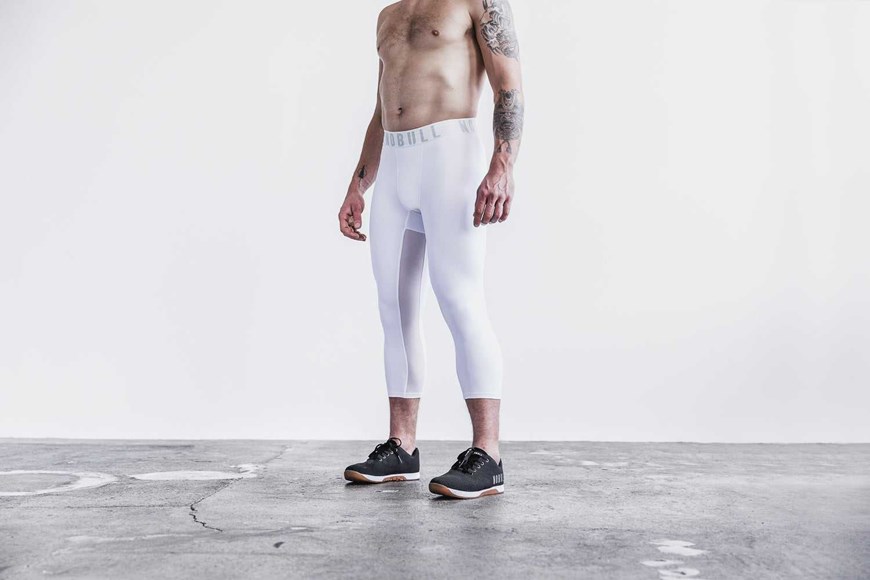 Nobull 3/4 Compression Tight Bottoms White | 3427-MHIOZ