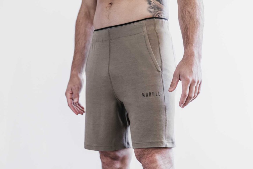 Nobull Blended Merino Wool Short 7 inches Bottoms Dark Fallen Rock | 4608-NRVCK