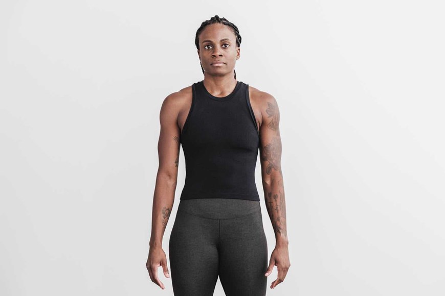 Nobull Blended Merino Wool Tank Tanks & Tees Black | 4278-ELNGY