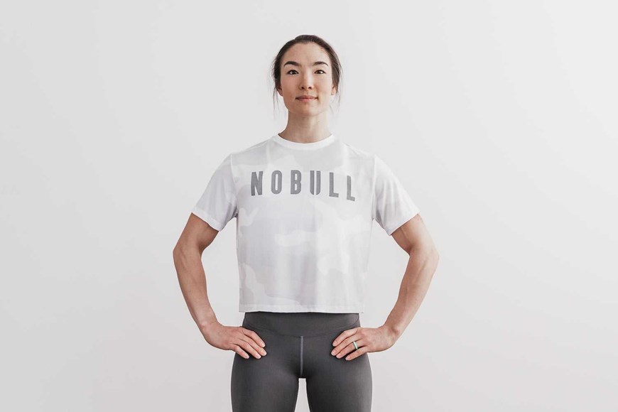 Nobull Boxy Tee (Camo) Tanks & Tees White Camo | 5634-AVHLW