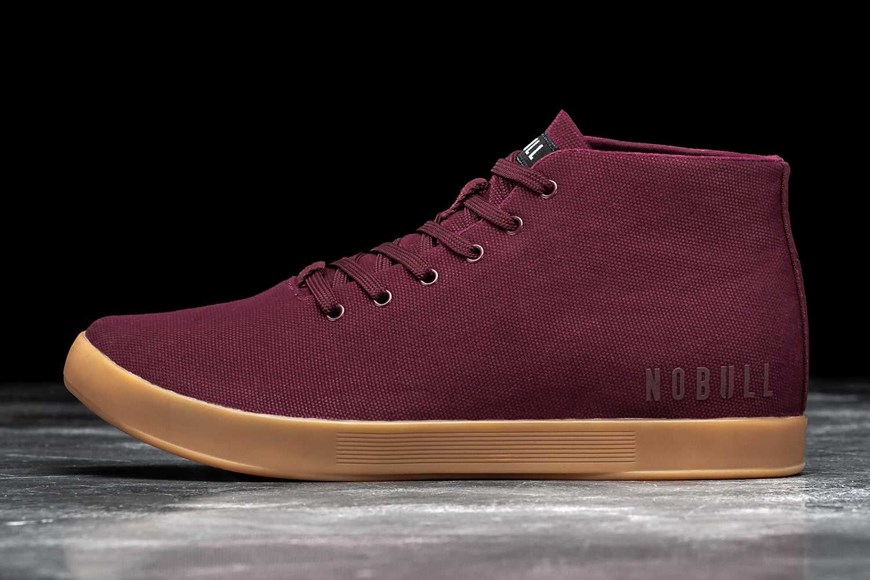 Nobull Canvas Mid Trainer Canvas Cabernet Gum | 4235-GDANI