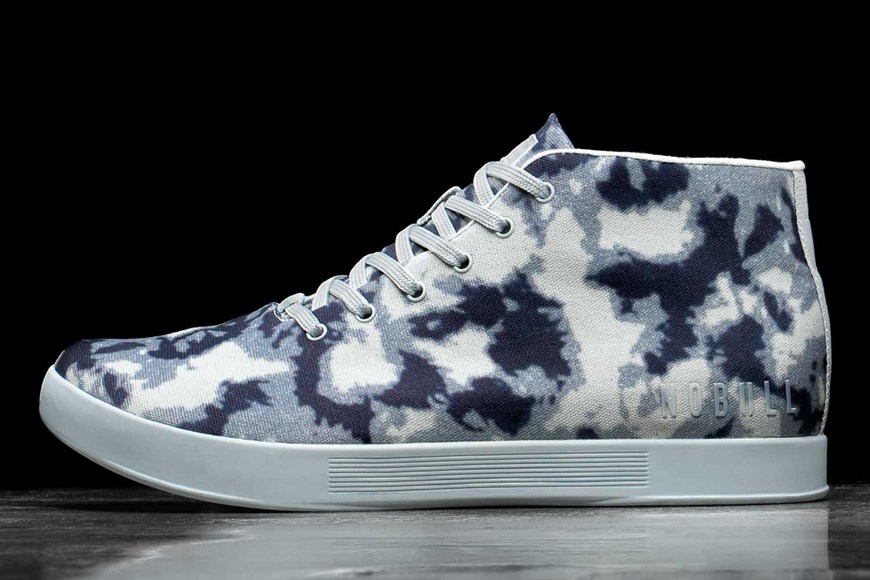 Nobull Canvas Mid Trainer Canvas Ink / Sky Tie-Dye | 6952-CNBKJ