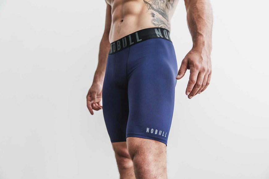 Nobull Compression Short 9 inches Bottoms Deep Navy | 0387-JACET