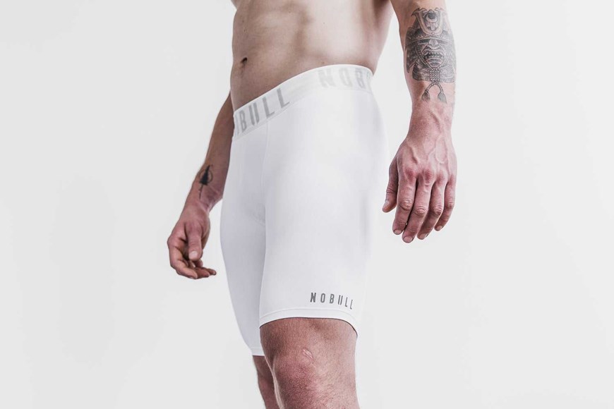 Nobull Compression Short 9 inches Bottoms White | 6103-YXALW