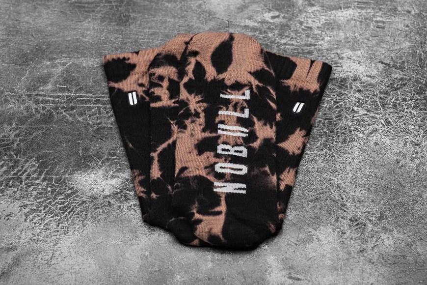 Nobull Crew Sock (Tie-Dye) Socks Black / Bleach Tie-Dye | 4637-UVIPO