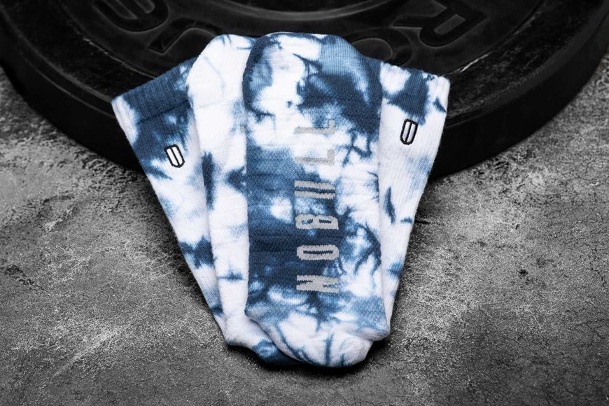 Nobull Crew Sock (Tie-Dye) Socks White / Navy Tie-Dye | 9042-TWFOB