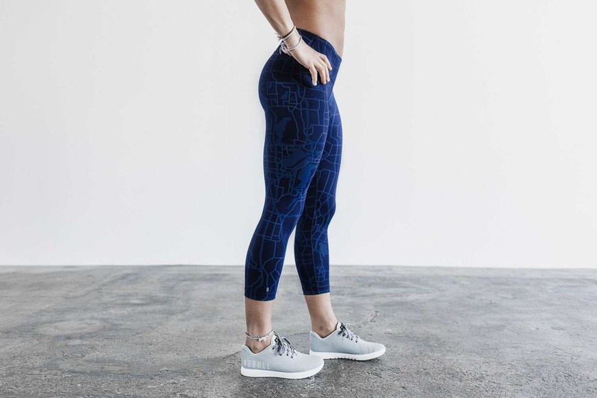 Nobull Crop Bottoms Deep Navy Madison | 1568-VWQNY