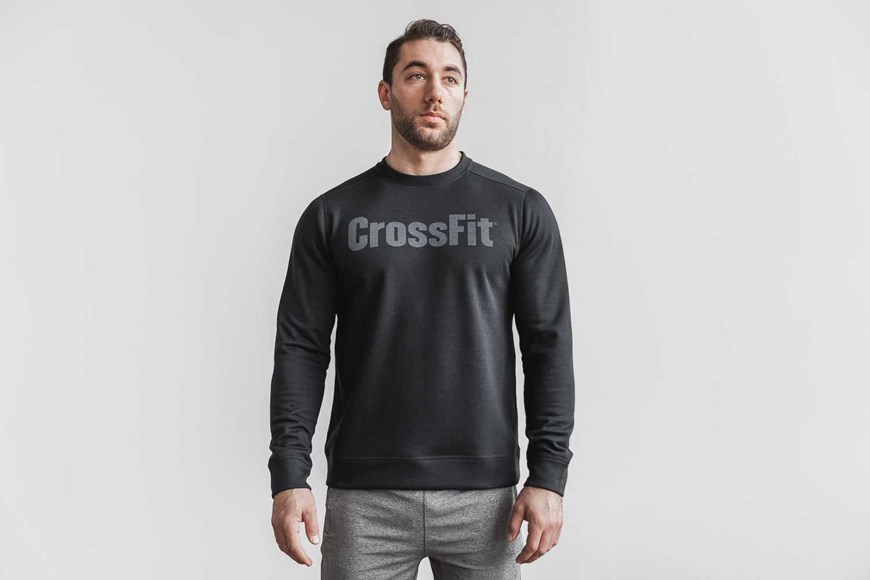 Nobull Crossfit Crew Sweatshirt Outerwear Black | 7395-UJIXL