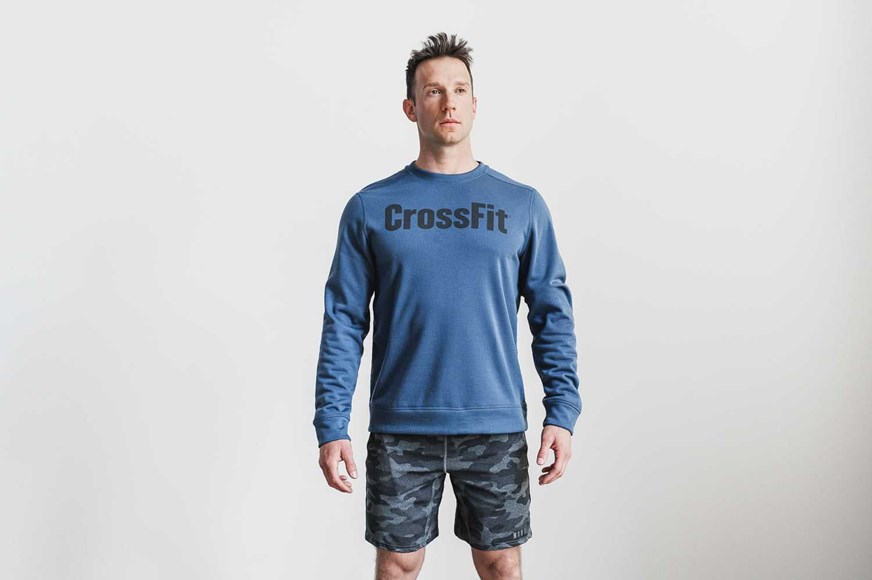 Nobull Crossfit Crew Sweatshirt Outerwear Navy | 9146-YOAJU