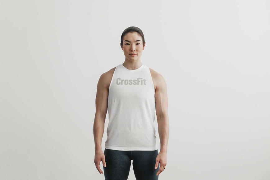 Nobull Crossfit High-Neck Tank Tanks & Tees White | 1370-QRLBP