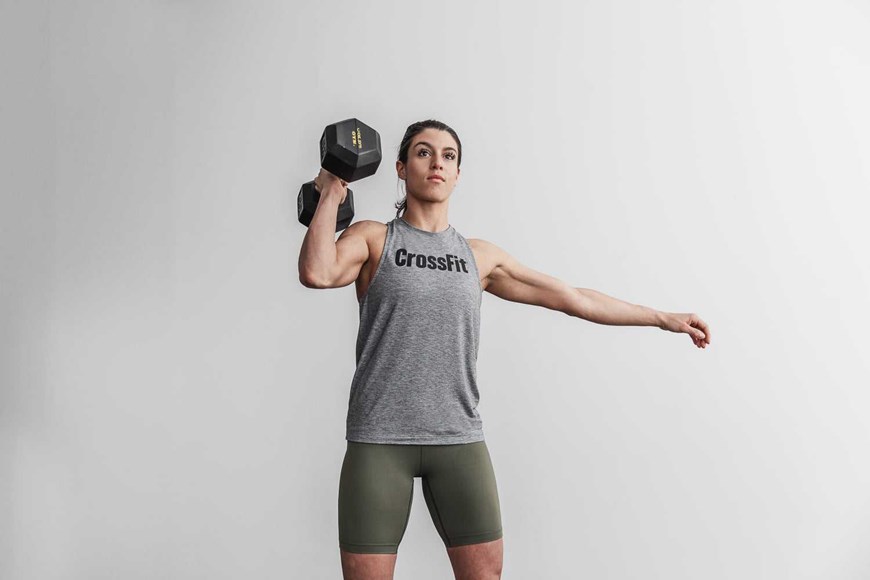 Nobull Crossfit High-Neck Tank Tanks & Tees Heather Grey | 8609-OLSAJ