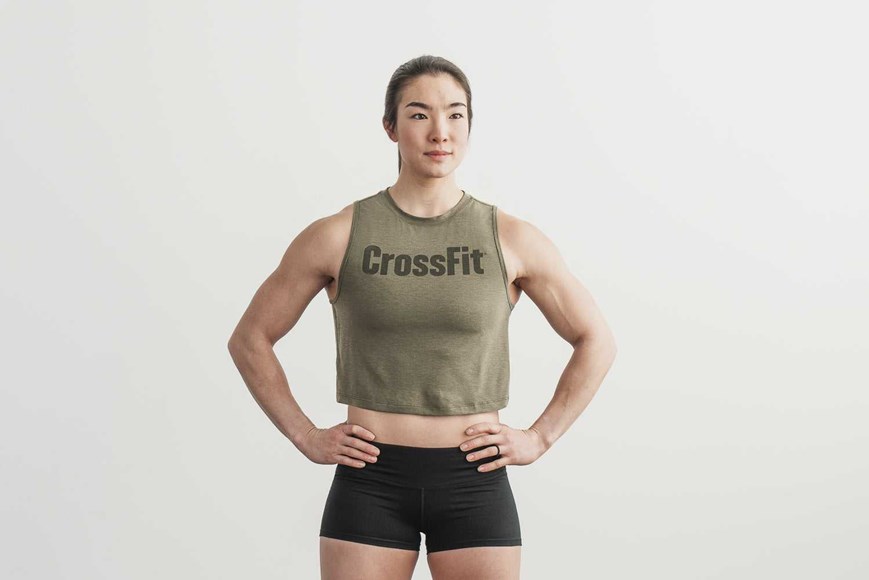 Nobull Crossfit Muscle Tank Tanks & Tees Army Green | 2485-KONIR