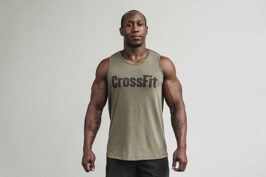 Nobull Crossfit Tank Tanks & Tees Army Green | 2957-AIYFB