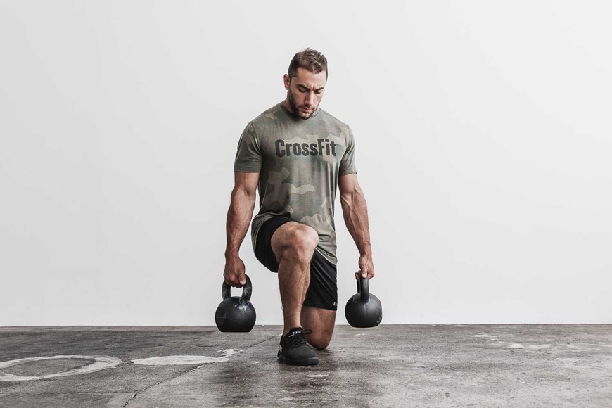 Nobull Crossfit Tee (Camo) Tanks & Tees Army Green Camo | 4218-WHILA