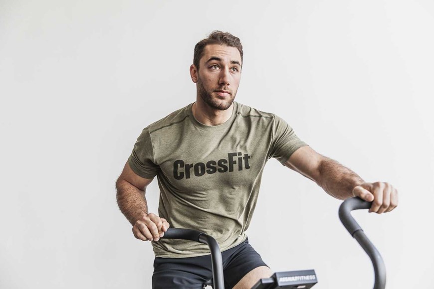 Nobull Crossfit Tee Tanks & Tees Army Green | 9863-YVCNF