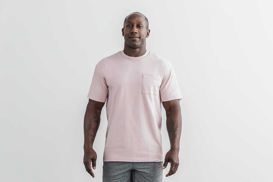 Nobull Heavyweight Pocket Tee Tanks & Tees Dusty Rose | 9623-ZXIUT