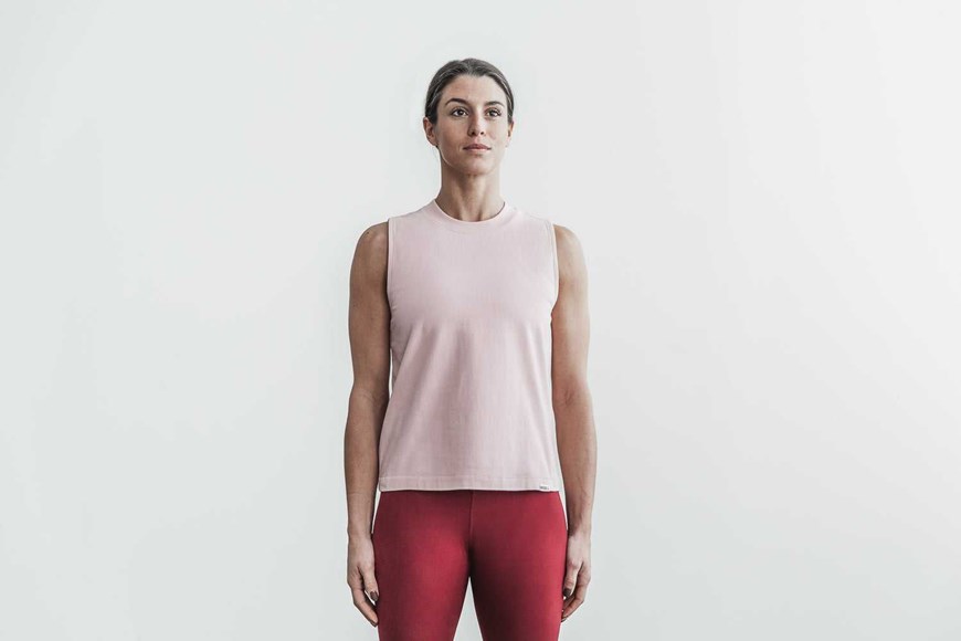 Nobull Heavyweight Sleeveless Tee Tanks & Tees Dusty Rose | 2761-HQEZP