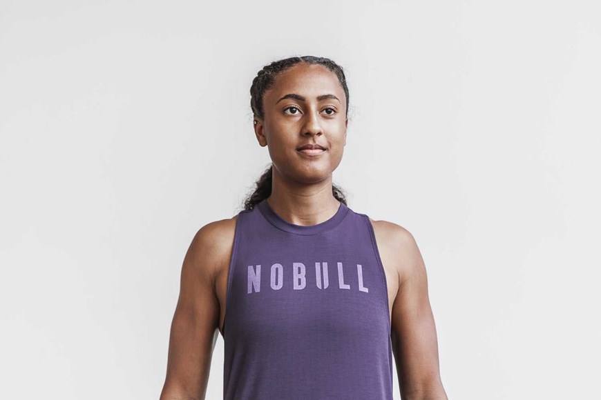 Nobull High-Neck Nobull Tank (Bright Colors) Tanks & Tees Dark Purple | 2168-KAMFV