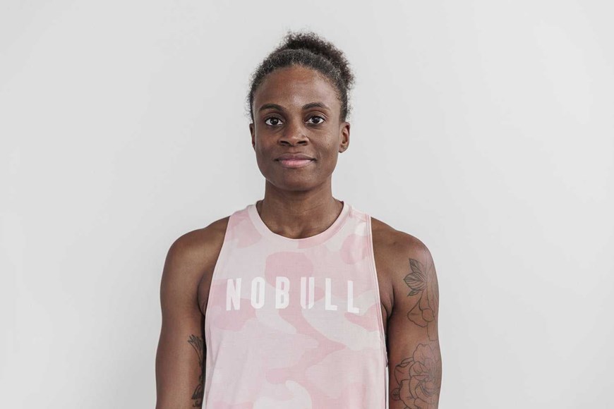 Nobull High-Neck Nobull Tank (Camo) Tanks & Tees Dusty Rose Camo | 1594-AZNHD