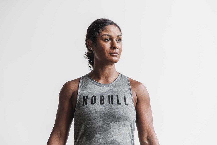 Nobull High-Neck Nobull Tank (Camo) Tanks & Tees Grey Camo | 5046-NBQUD