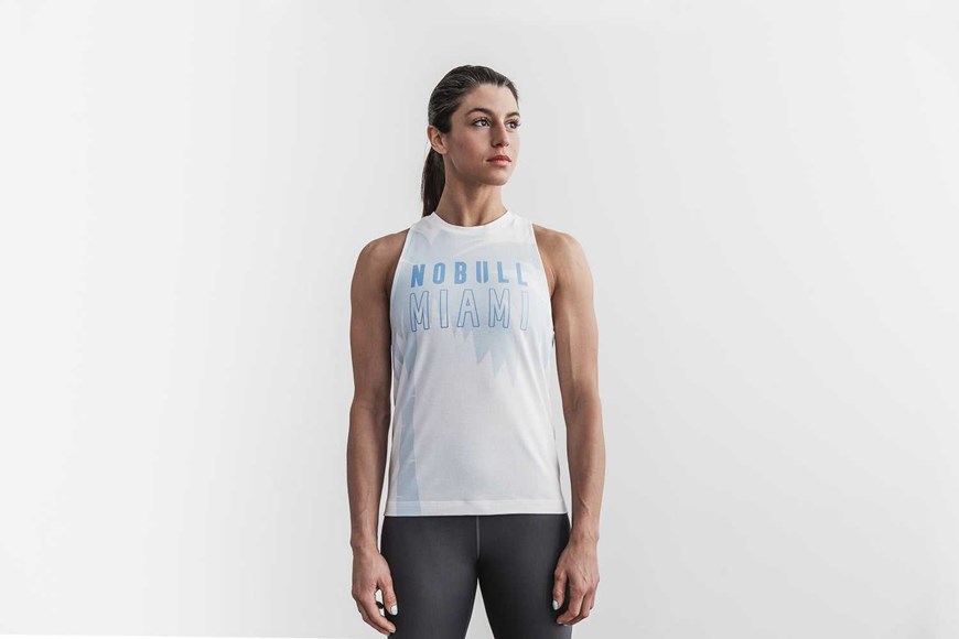 Nobull High-Neck Nobull Tank (Miami Palm) Tanks & Tees Blue Palm | 3065-RMQSB